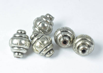 12x16mm Bali Textured Cone Plastic Antique Silver Plastic Beads, Wholesale Plastic Beads, Textured Cone Beads, Antique Sil...