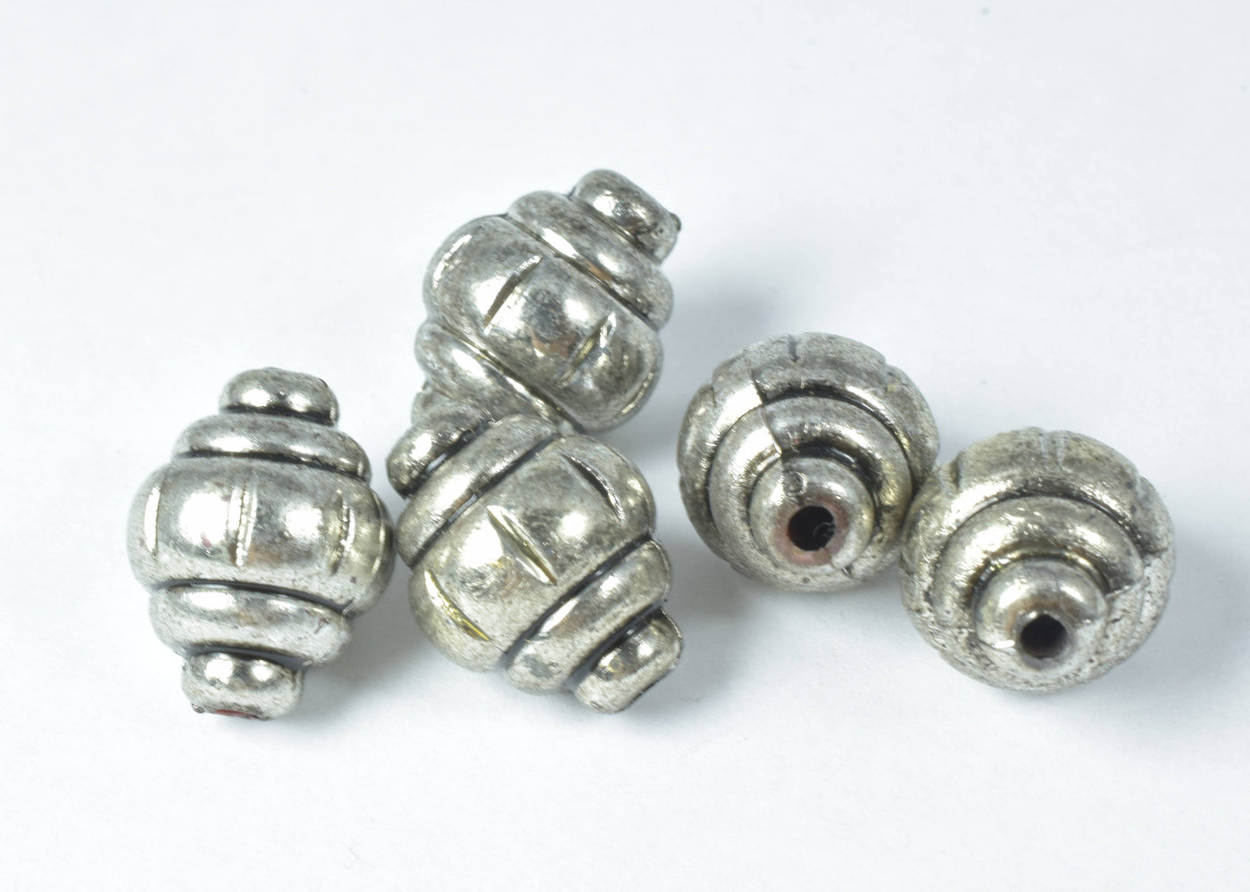 12x16mm Bali Textured Cone Plastic Antique Silver Plastic Beads, Wholesale Plastic Beads, Textured Cone Beads, Antique Sil...