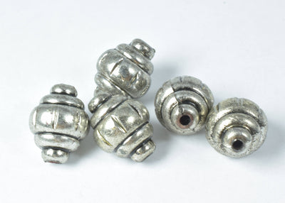 12x16mm Bali Textured Cone Plastic Antique Silver Plastic Beads, Wholesale Plastic Beads, Textured Cone Beads, Antique Sil...