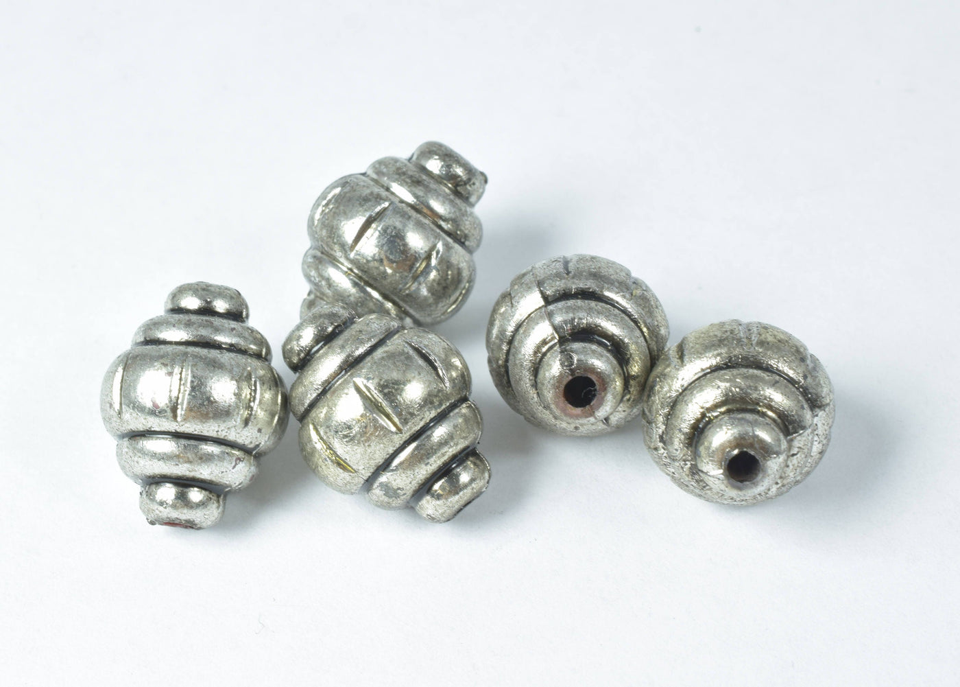 12x16mm Bali Textured Cone Plastic Antique Silver Plastic Beads, Wholesale Plastic Beads, Textured Cone Beads, Antique Sil...