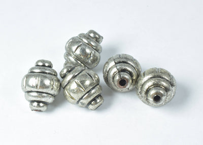 12x16mm Bali Textured Cone Plastic Antique Silver Plastic Beads, Wholesale Plastic Beads, Textured Cone Beads, Antique Sil...