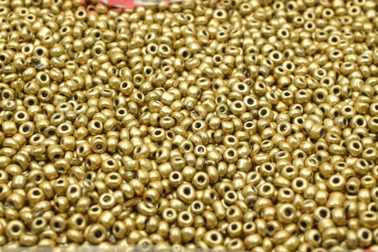Gold Glass Seed Beads Sizes 8.0/6.0 Sold by 1 LB/ Pound Size 8/0, 6/0 jewelry making supplies