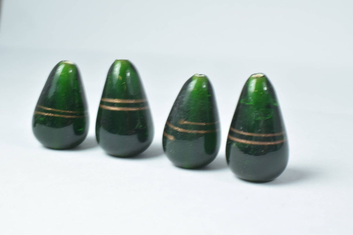 13x20mm Glossy Green Glass Cone Bottom Beads/Green Glass Beads/Sold by 30PCs/Wholesale Glass Beads/Cone beads/Glass Cone B...