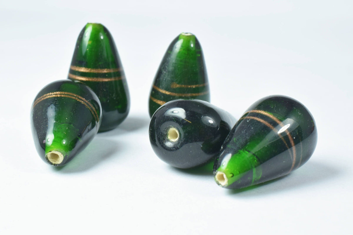 13x20mm Glossy Green Glass Cone Bottom Beads/Green Glass Beads/Sold by 30PCs/Wholesale Glass Beads/Cone beads/Glass Cone B...