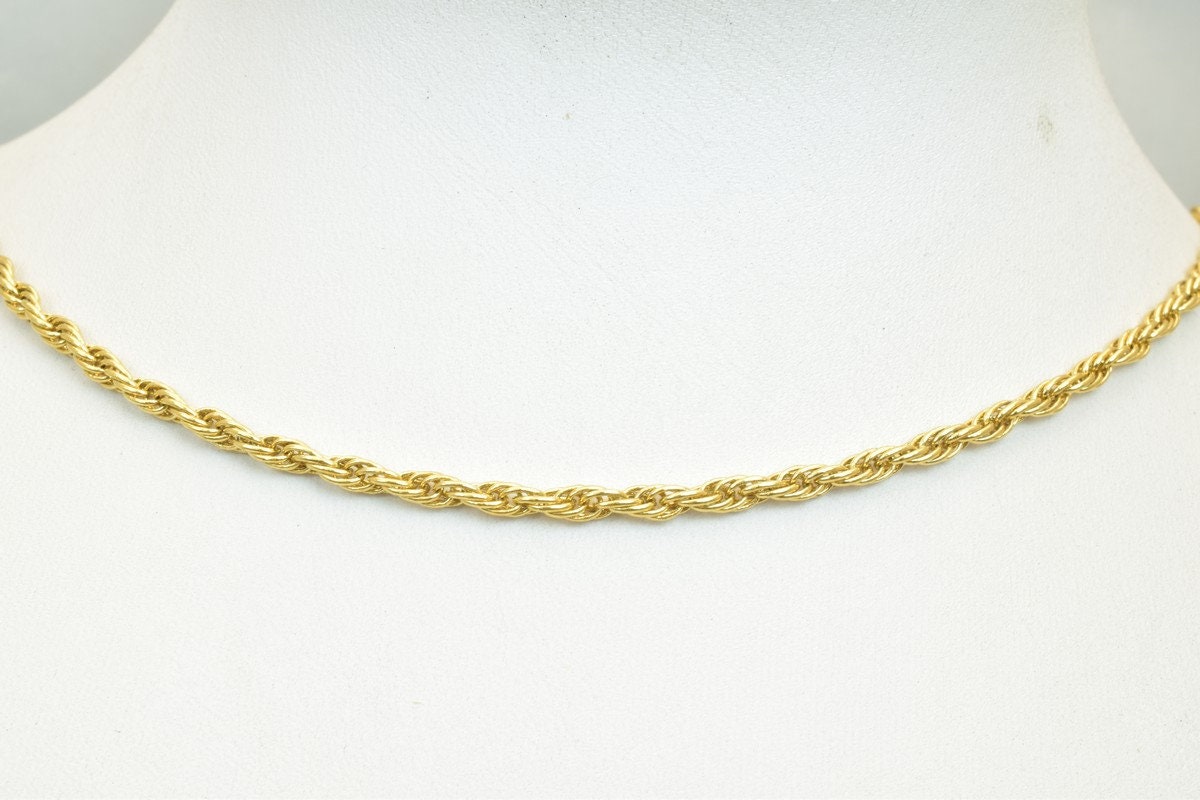 18K as Gold Filled* Chain 20" and 24" Inches Long 5mm Width CG5,CG5A jewelry making supplies - detail image 3