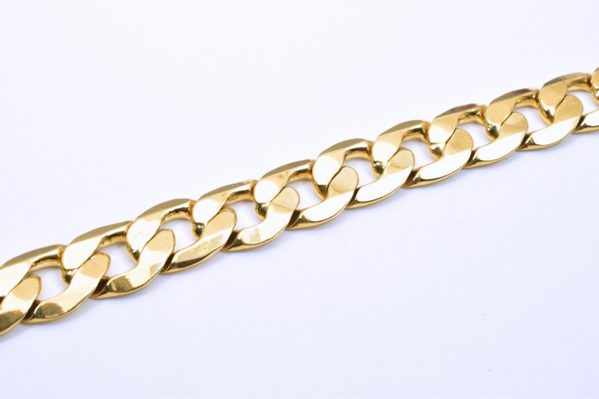 18K as Gold Filled* Chain 18" Inch 13mm Width 3mm Thickness CG169 jewelry making supplies