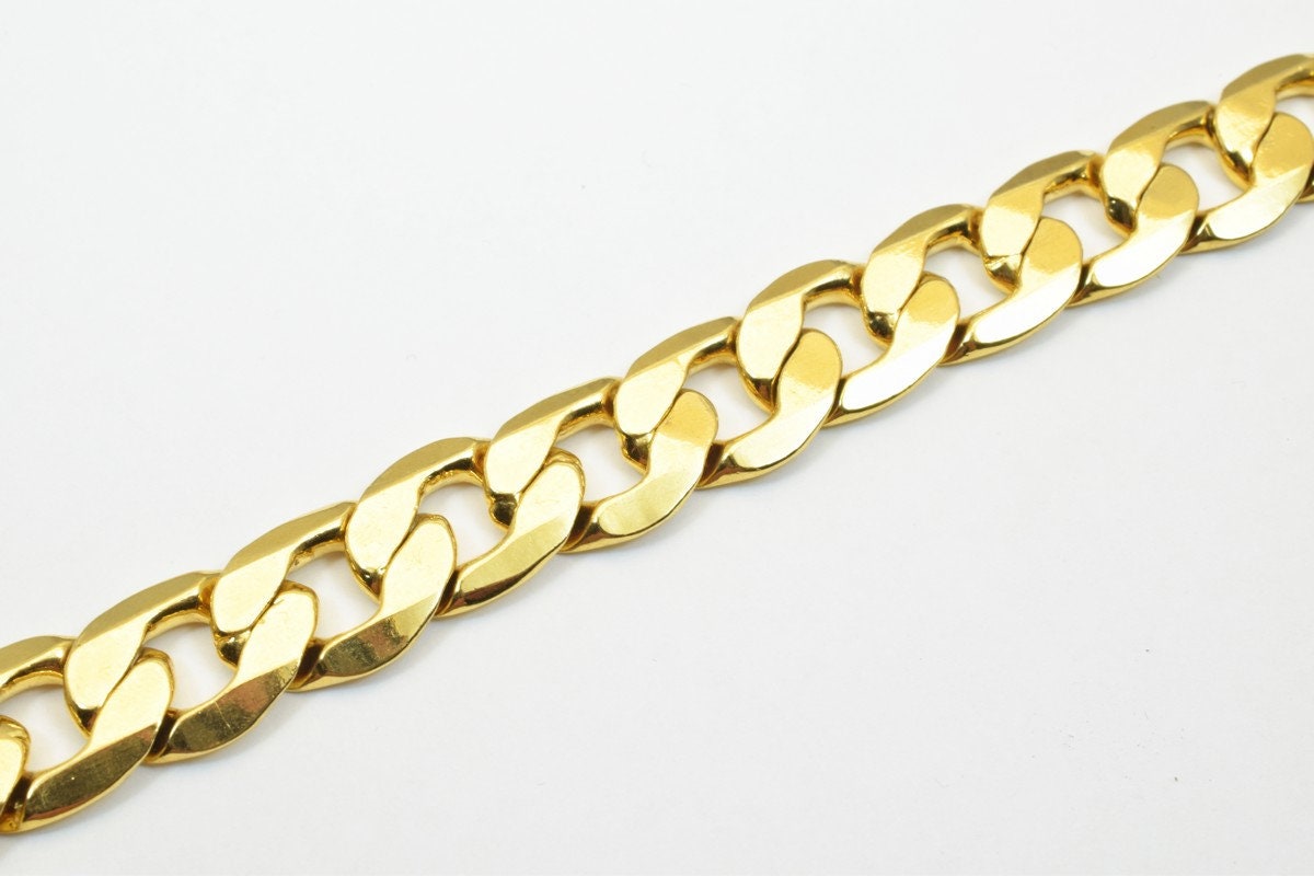 18K as Gold Filled* Chain 18" Inch 13mm Width 3mm Thickness CG169 jewelry making supplies - detail image 2