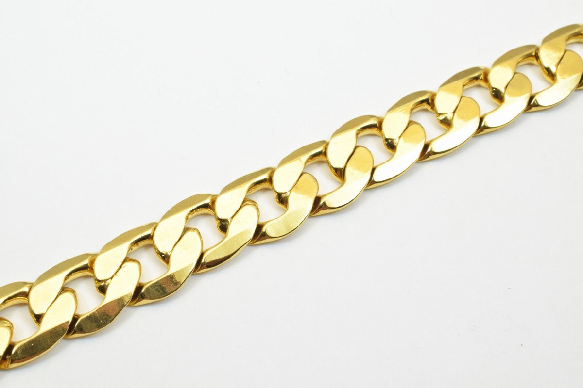 18K as Gold Filled* Chain 18" Inch 13mm Width 3mm Thickness CG169 jewelry making supplies - detail image 7