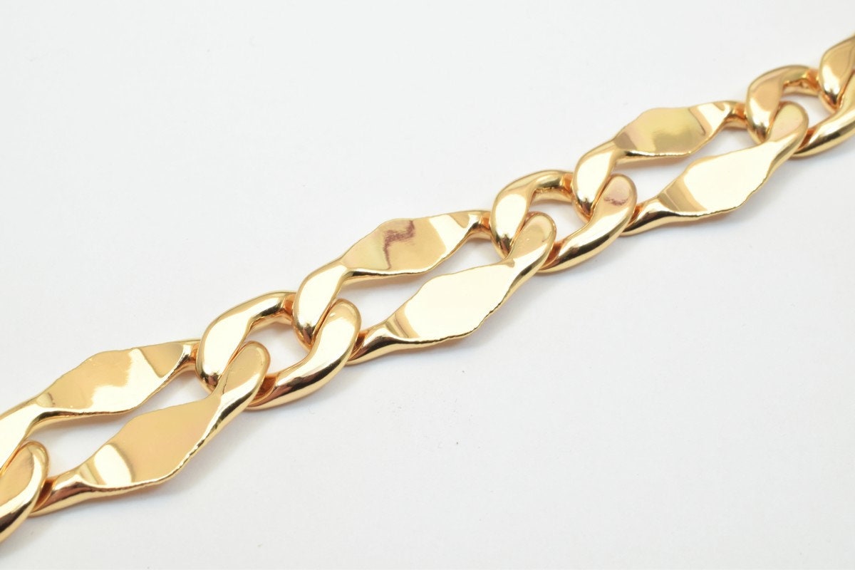 18K Pinky as Gold Filled* Chain 17.25" Long 17mm Width Inch CG24 jewelry making supplies