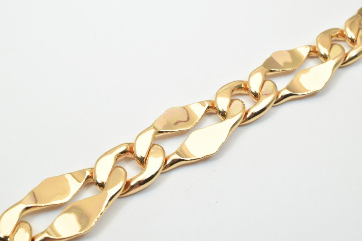 18K Pinky as Gold Filled* Chain 17.25" Long 17mm Width Inch CG24 jewelry making supplies - detail image 4