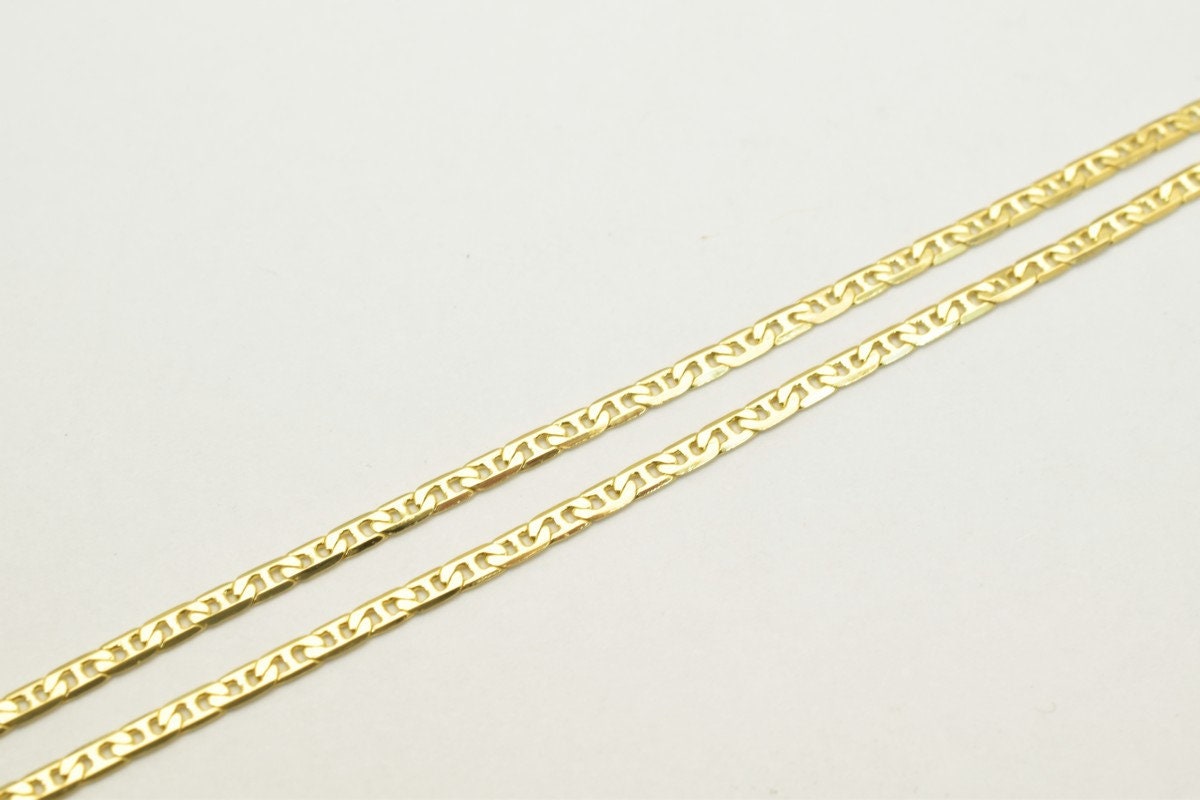 as Gold Filled* Chain 14KT as Gold Filled* Size 22.5" Long 2mm Width 0.5mm Thickness Item #CG67 jewelry making supplies -...