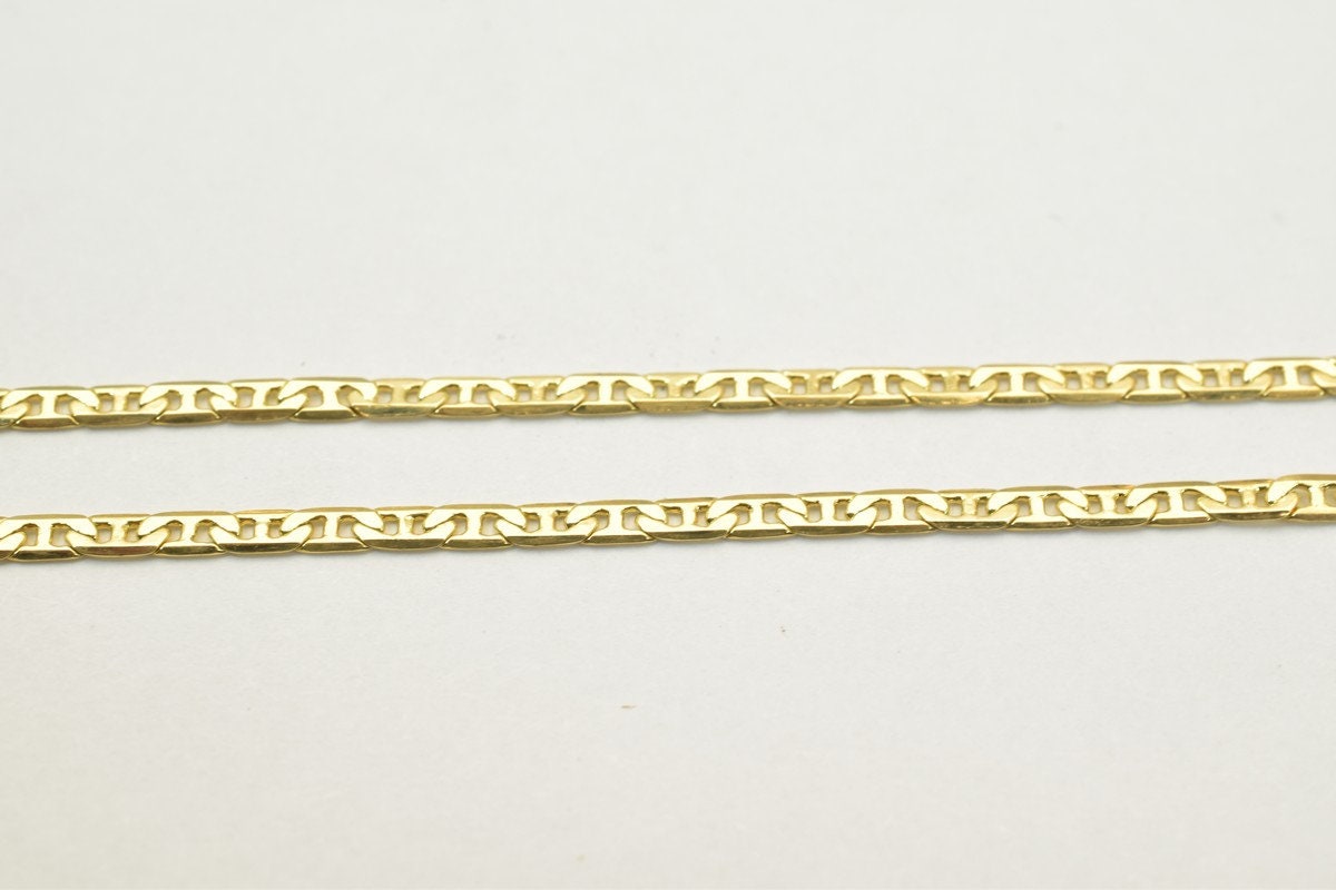 as Gold Filled* Chain 14KT as Gold Filled* Size 22.5" Long 2mm Width 0.5mm Thickness Item #CG67 jewelry making supplies -...