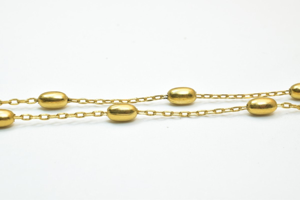 Dark as Gold Filled* Chain 18KT as Gold Filled* Size 16.75" Long 1mm Thickness Item #CG47 jewelry making supplies - detail...