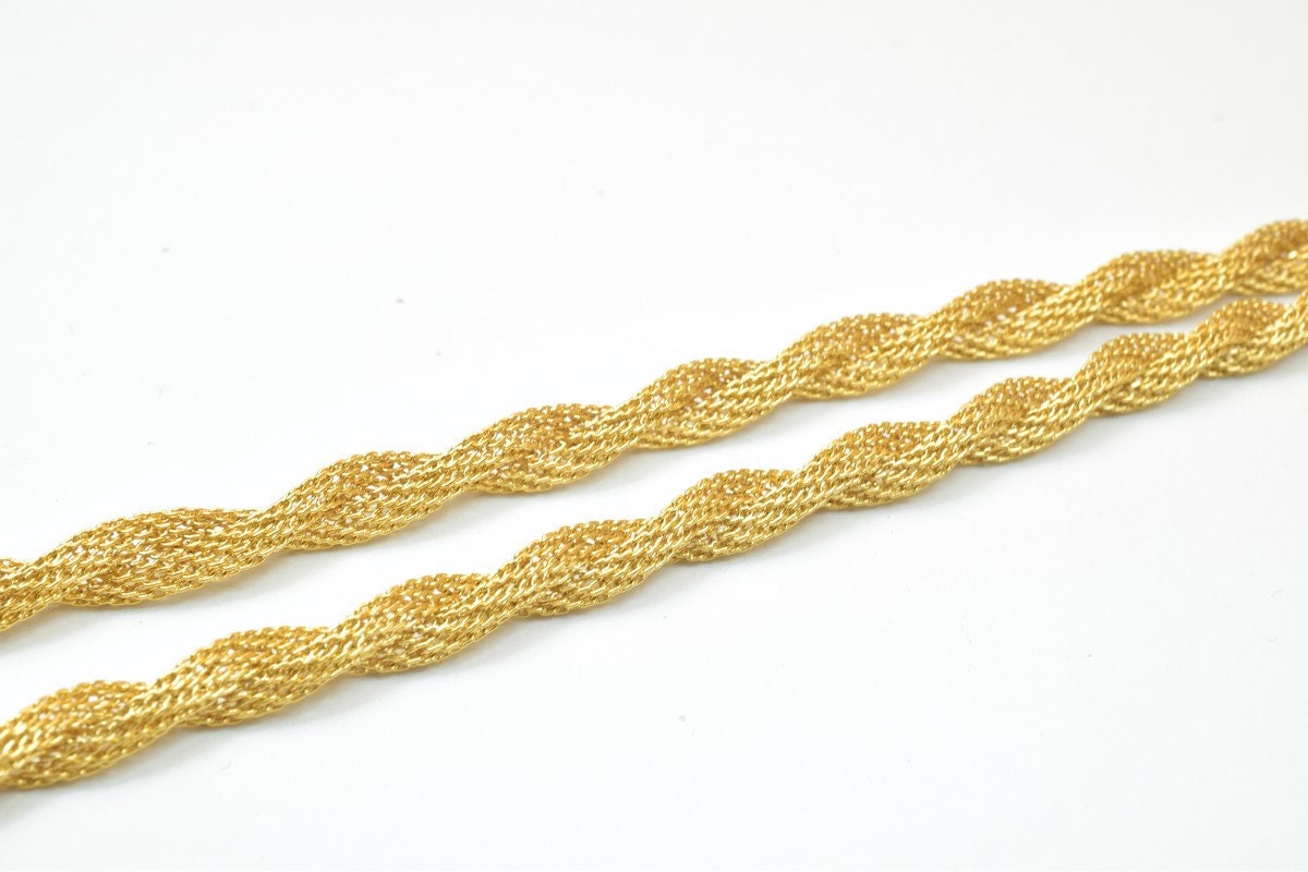 Mesh as Gold Filled* Chain 18KT as Gold Filled* Size 16.5" Long 6mm Width Item #CG102 jewelry making supplies