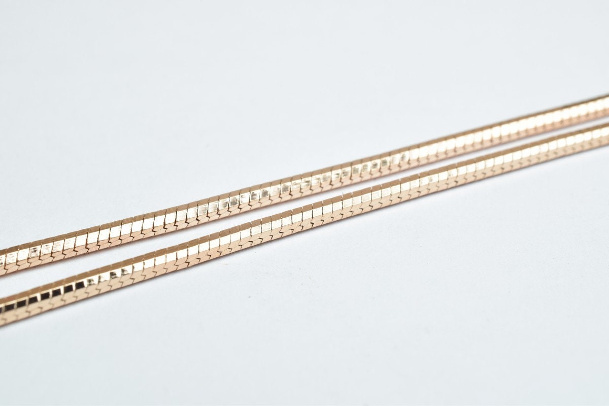 18K Rose gold filled EP tarnish resistant Chain 20" Inches Long 2mmThickness CG232 jewelry making supplies - detail image 2