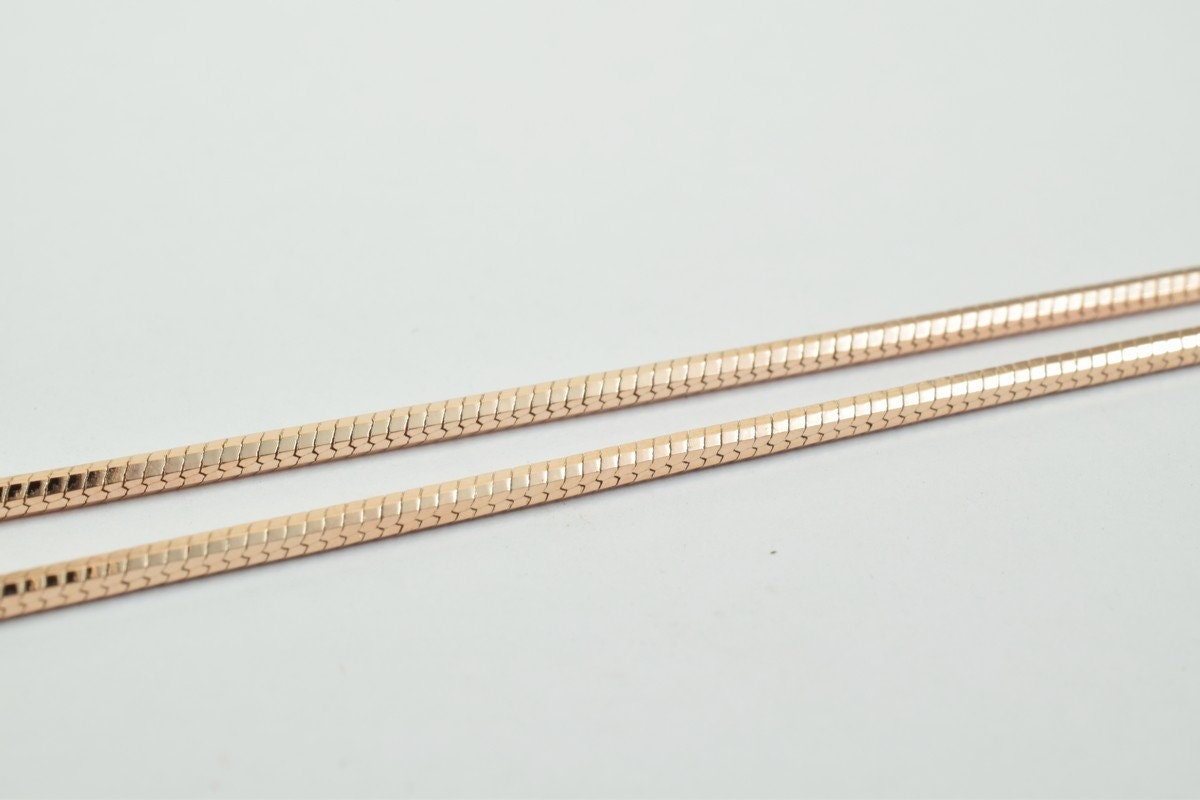 18K Rose gold filled EP tarnish resistant Chain 20" Inches Long 2mmThickness CG232 jewelry making supplies - detail image 4