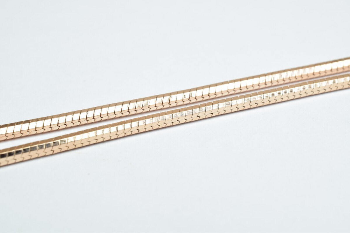 18K Rose gold filled EP tarnish resistant Chain 20" Inches Long 2mmThickness CG232 jewelry making supplies - detail image 3