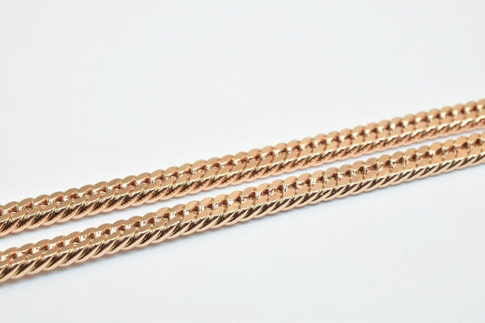 18K Rose as Gold Filled* Chain 19" Inch Long 4mm Width 2mm Thickness CG233 jewelry making supplies - detail image 2