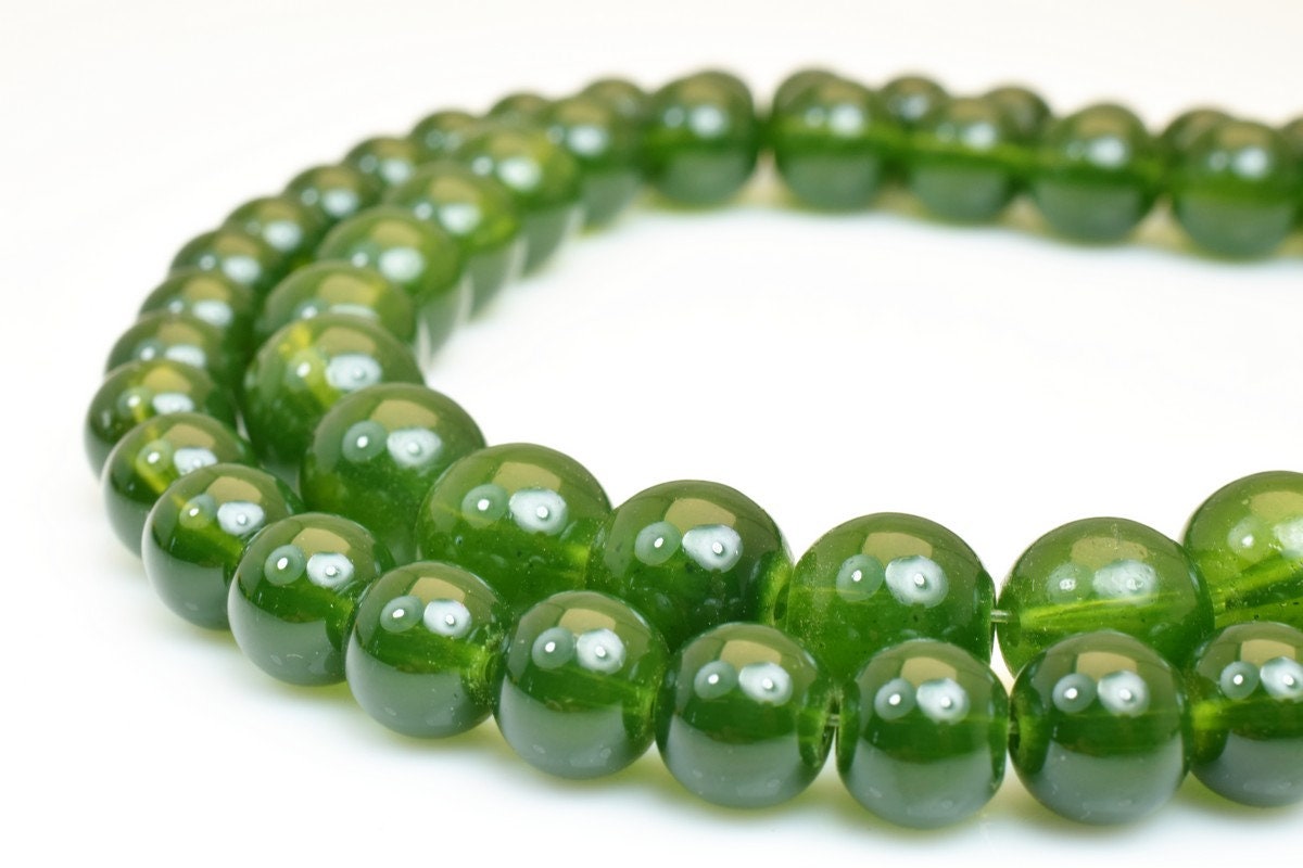Green Color Glass Beads Round 8mm/10mm Shine Round Beads For Jewelry Making Item #A jewelry making supplies