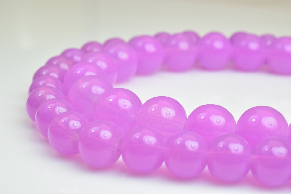 Light Purple Color Glass Beads Round 8mm/10mm Shine Round Beads For Jewelry Making Item #B jewelry making supplies - detai...