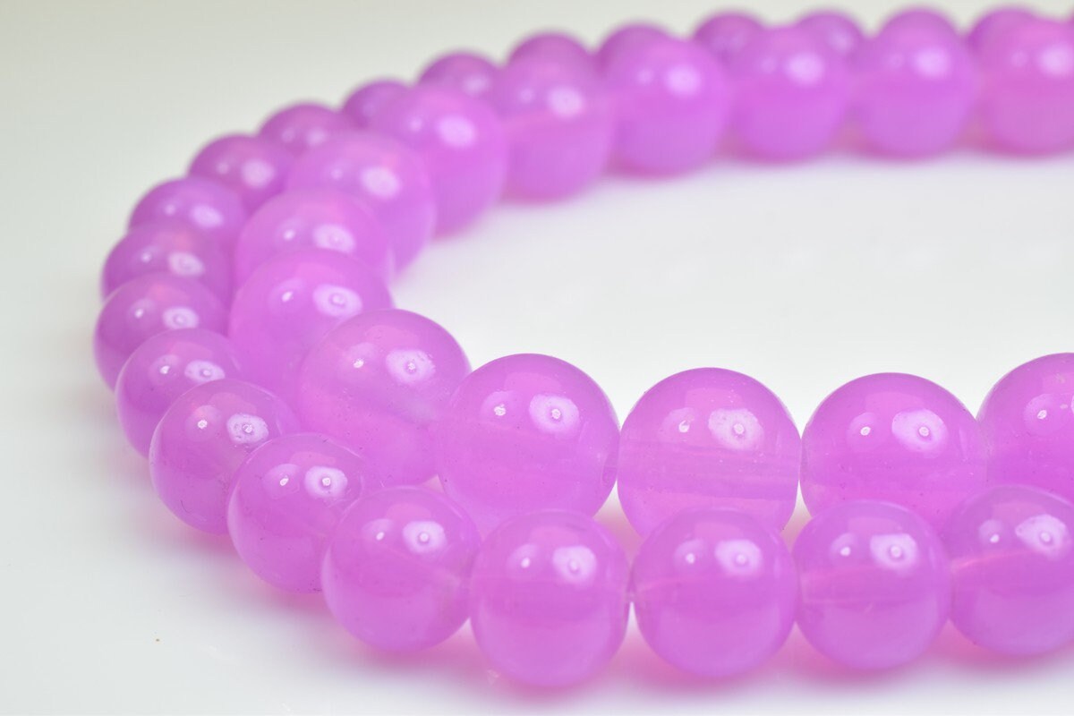 Light Purple Color Glass Beads Round 8mm/10mm Shine Round Beads For Jewelry Making Item #B jewelry making supplies - detai...
