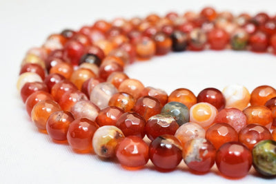 Natural Agate Gemstone Beads Faceted Round Beads 6mm Natural Stones Beads Healing chakra stones Jewelry Making Item# 78922...