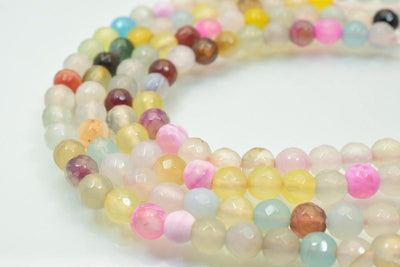 Natural Agate Gemstone Beads Faceted Round Beads 6mm Natural Stones Beads Healing chakra stones Jewelry Making Item# 78922...