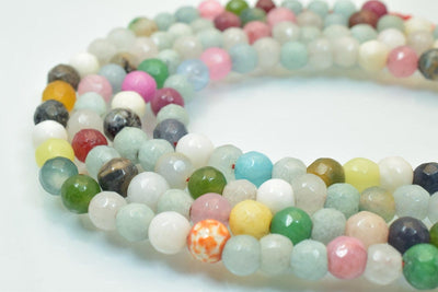 Natural Agate Gemstone Beads Faceted Round Beads 6mm Natural Stones Beads Healing chakra stones Jewelry Making Item# 78922...