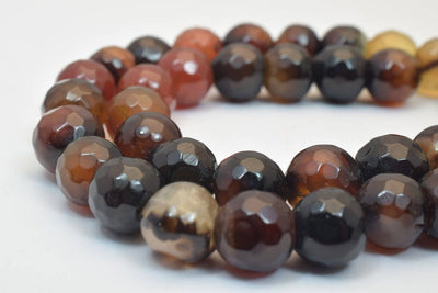 Natural Agate Gemstone Beads Faceted Round Beads 10mm Natural Stones Beads Healing chakra stones Jewelry Making Item# 7892...