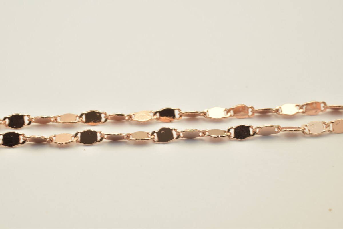 18K Rose as Gold Filled* Chain 17.25" Inch CG213 jewelry making supplies - detail image 6
