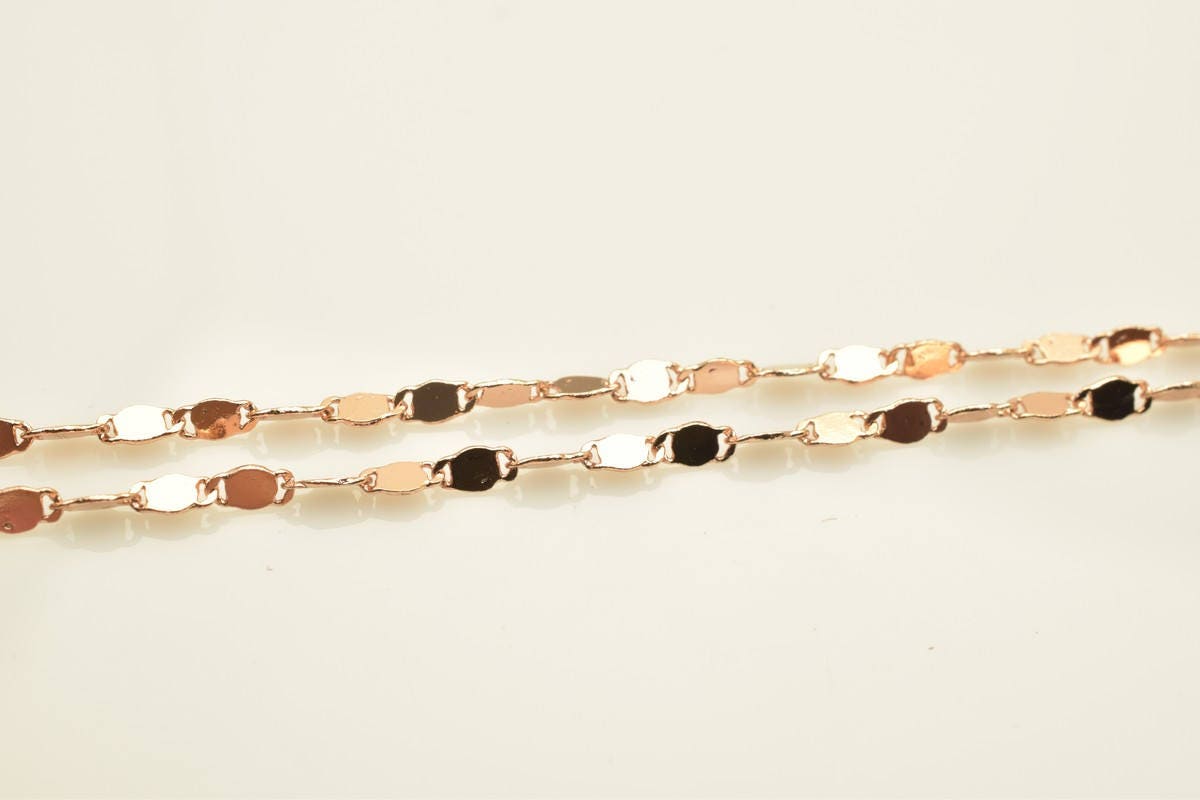 18K Rose as Gold Filled* Chain 17.25" Inch CG213 jewelry making supplies - detail image 8
