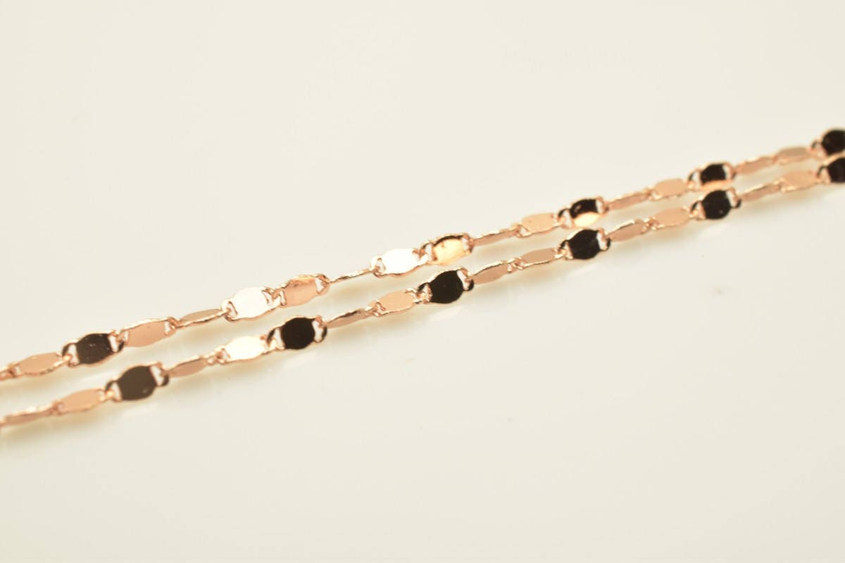 18K Rose as Gold Filled* Chain 17.25" Inch CG213 jewelry making supplies - detail image 9