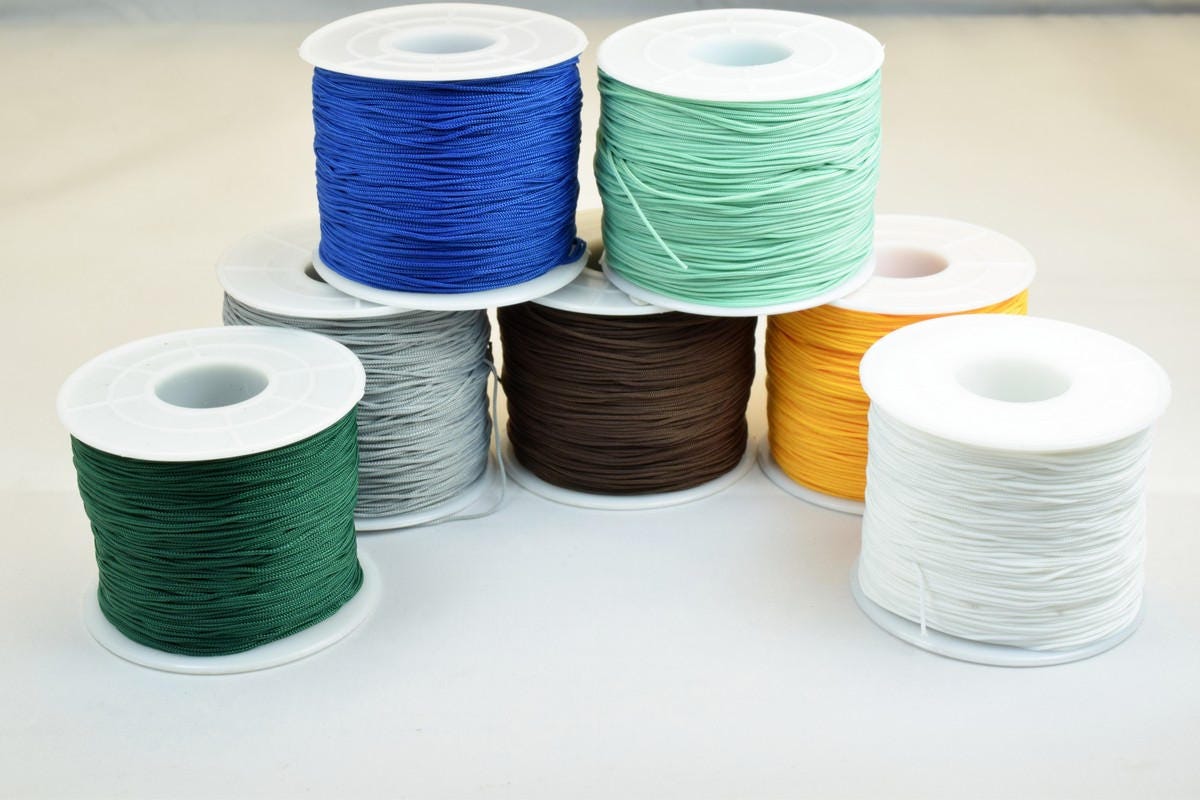 0.8mm Knot Nylon Cord Shamballa Macrame Beading Kumihimo String 100 Meters Cord Knot Shamballa Macrame Bead Beading Size 0...