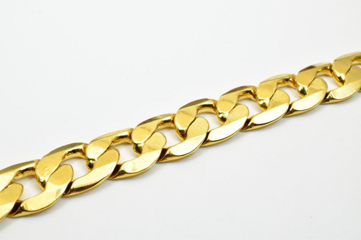 18K as Gold Filled* Chain 18" Inch 13mm Width 3mm Thickness CG169 jewelry making supplies - detail image 6
