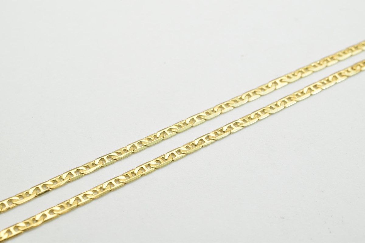 as Gold Filled* Chain 14KT as Gold Filled* Size 22.5" Long 2mm Width 0.5mm Thickness Item #CG67 jewelry making supplies