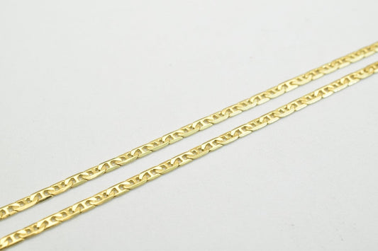 as Gold Filled* Chain 14KT as Gold Filled* Size 22.5" Long 2mm Width 0.5mm Thickness Item #CG67 jewelry making supplies