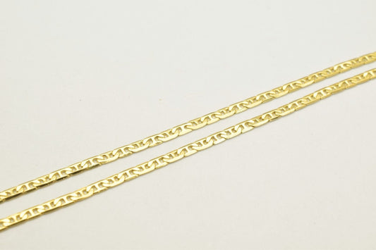 as Gold Filled* Chain 14KT as Gold Filled* Size 22.5" Long 2mm Width 0.5mm Thickness Item #CG67 jewelry making supplies -...