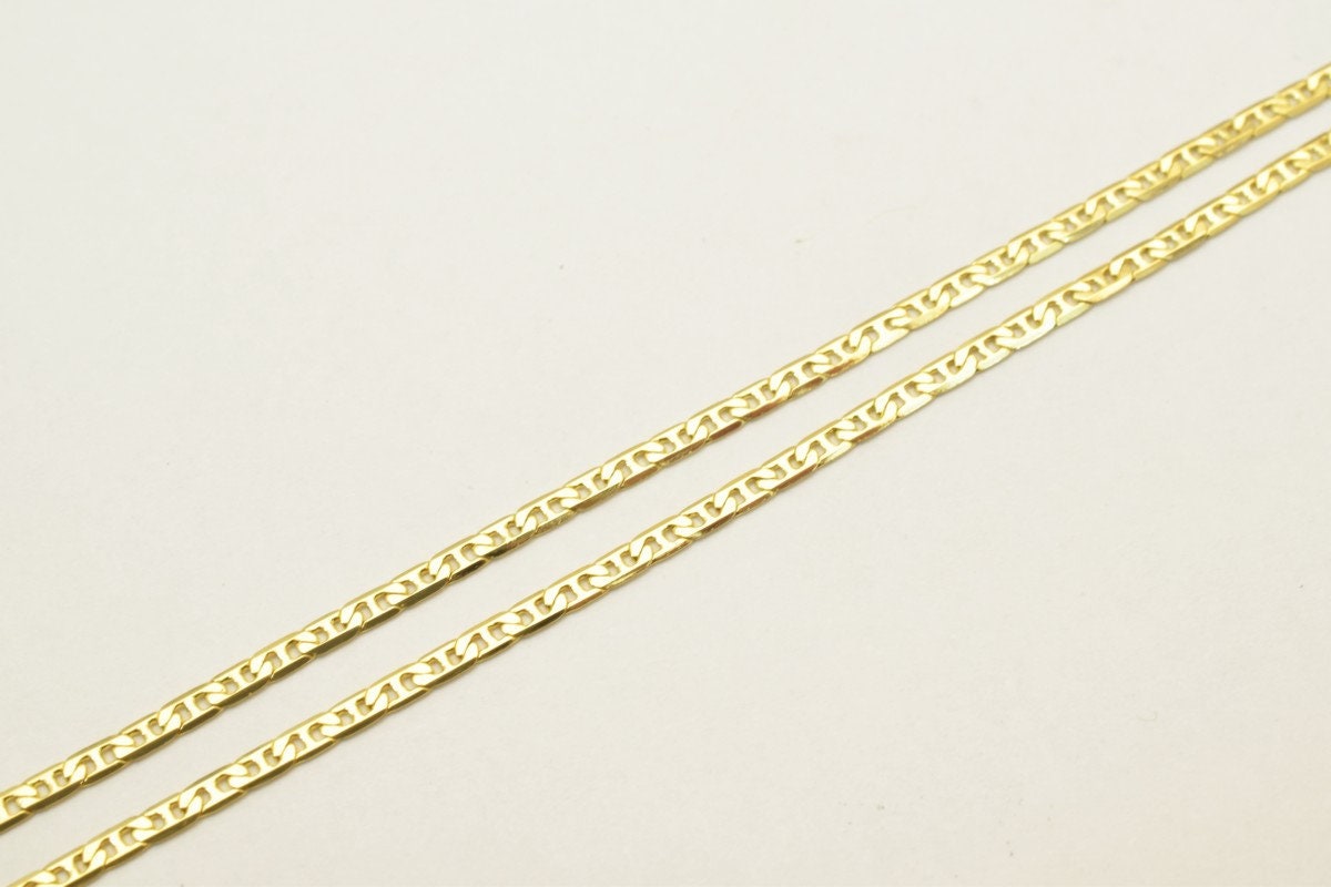 as Gold Filled* Chain 14KT as Gold Filled* Size 22.5" Long 2mm Width 0.5mm Thickness Item #CG67 jewelry making supplies -...