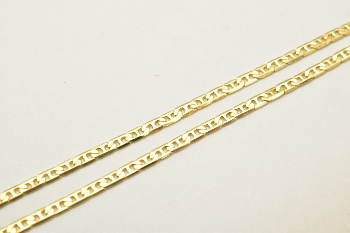as Gold Filled* Chain 14KT as Gold Filled* Size 22.5" Long 2mm Width 0.5mm Thickness Item #CG67 jewelry making supplies -...