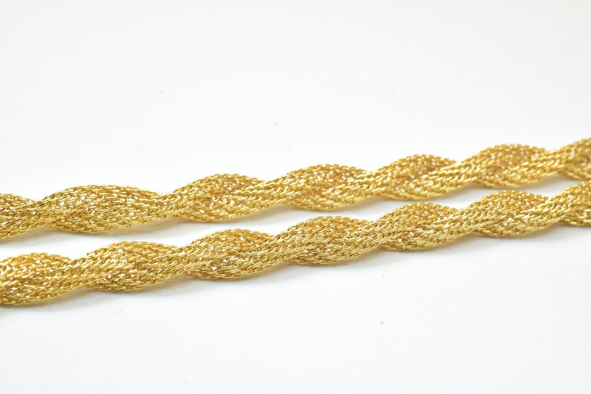 Mesh as Gold Filled* Chain 18KT as Gold Filled* Size 16.5" Long 6mm Width Item #CG102 jewelry making supplies - detail ima...