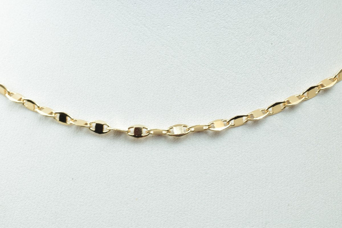 Pinky 18K as Gold Filled* Chain 17" Length Inches 3mm Width 0.5mm Thickness CG48 jewelry making supplies - detail image 4