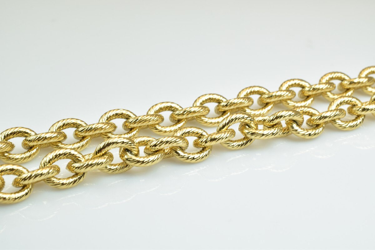 18K as Gold Filled* Chain 17.5" Inch CG251 jewelry making supplies - detail image 2