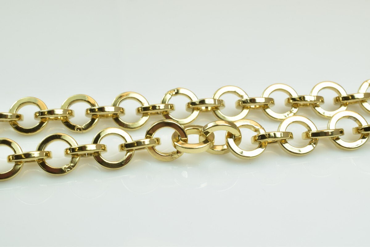 18K as Gold Filled* Chain 19.5" Inch CG252 jewelry making supplies - detail image 5