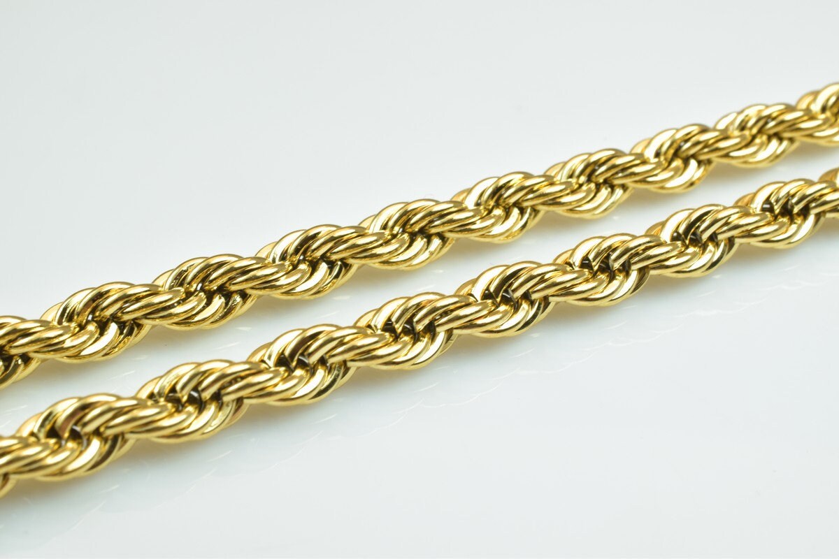 18K as Gold Filled* Chain 20" and 24" Inches Long 5mm Width CG5,CG5A jewelry making supplies - detail image 2