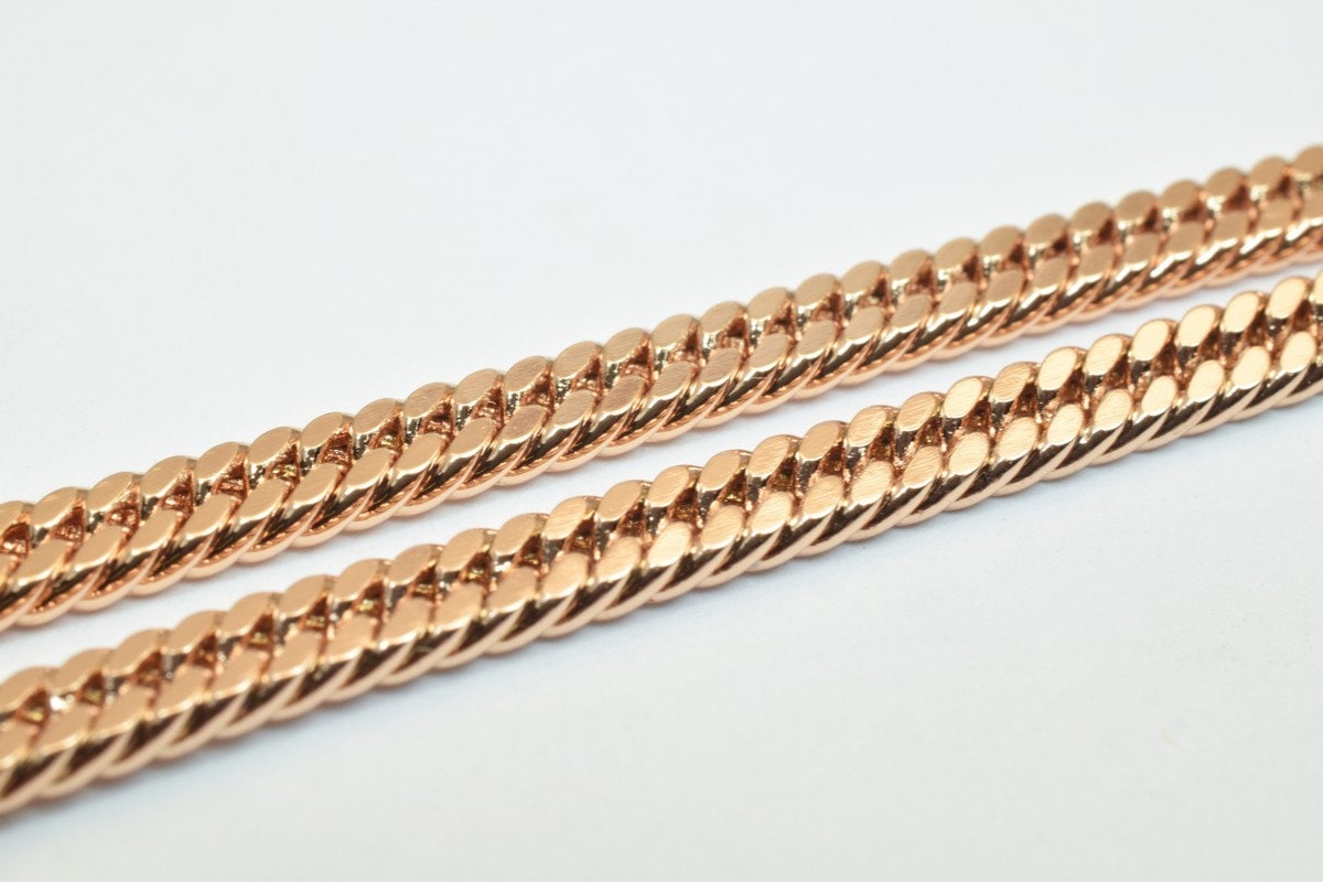 18K Rose as Gold Filled* Chain 19" Inch Long 4mm Width 2mm Thickness CG233 jewelry making supplies