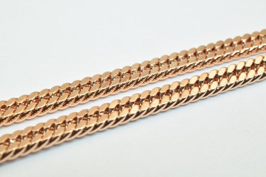 18K Rose as Gold Filled* Chain 19" Inch Long 4mm Width 2mm Thickness CG233 jewelry making supplies