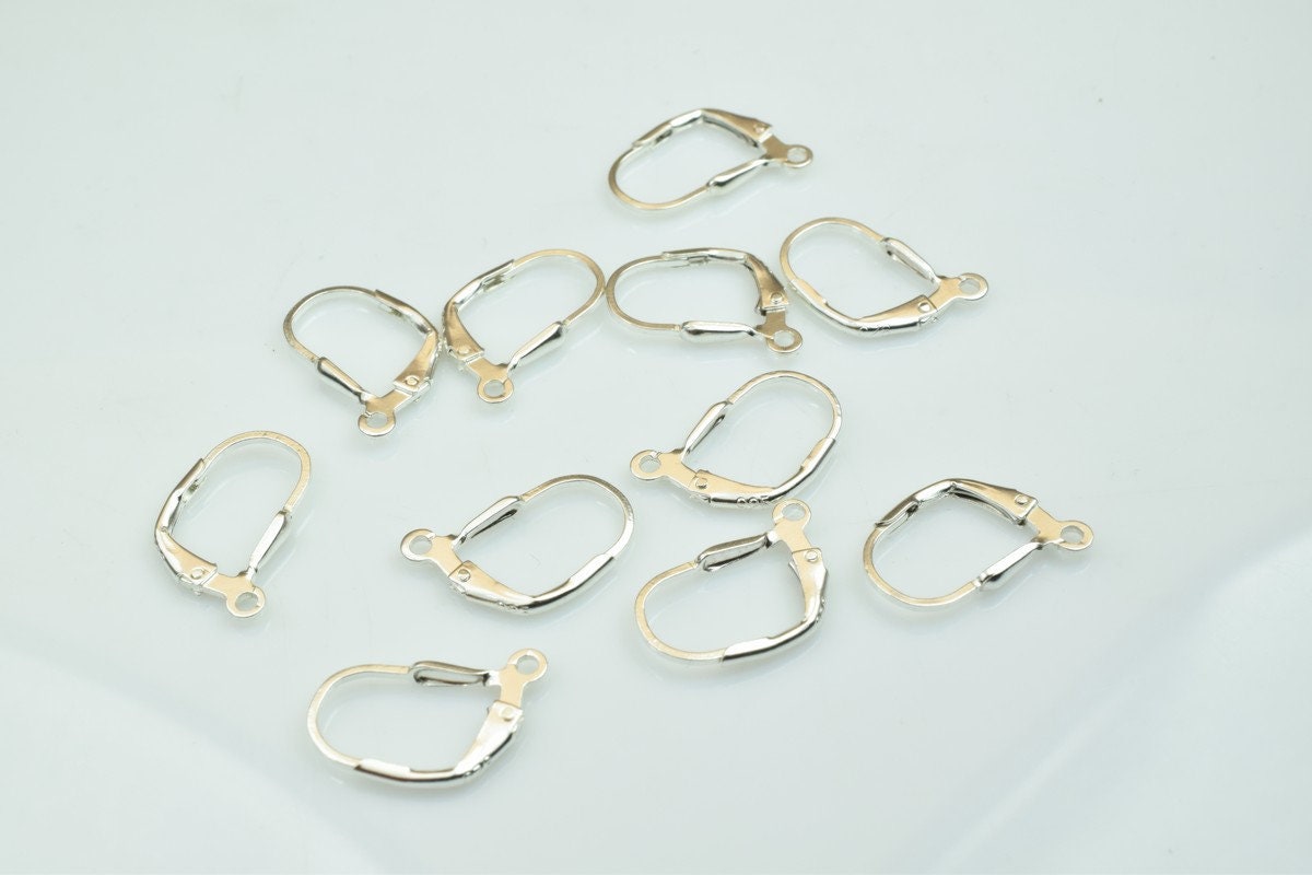 Lever Back 925 Sterling Silver 14x10mm Earring Hook Earring Finding For Jewelry Making Made in Italy SS4006 jewelry making...