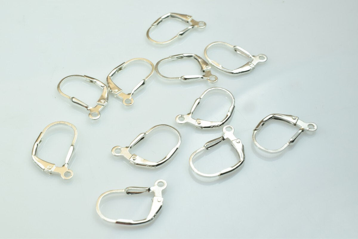 Lever Back 925 Sterling Silver 14x10mm Earring Hook Earring Finding For Jewelry Making Made in Italy SS4006 jewelry making...