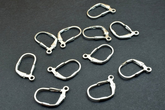 Lever Back 925 Sterling Silver 14x10mm Earring Hook Earring Finding For Jewelry Making Made in Italy SS4006 jewelry making...