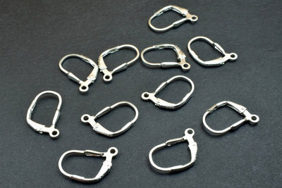 Lever Back 925 Sterling Silver 14x10mm Earring Hook Earring Finding For Jewelry Making Made in Italy SS4006 jewelry making...